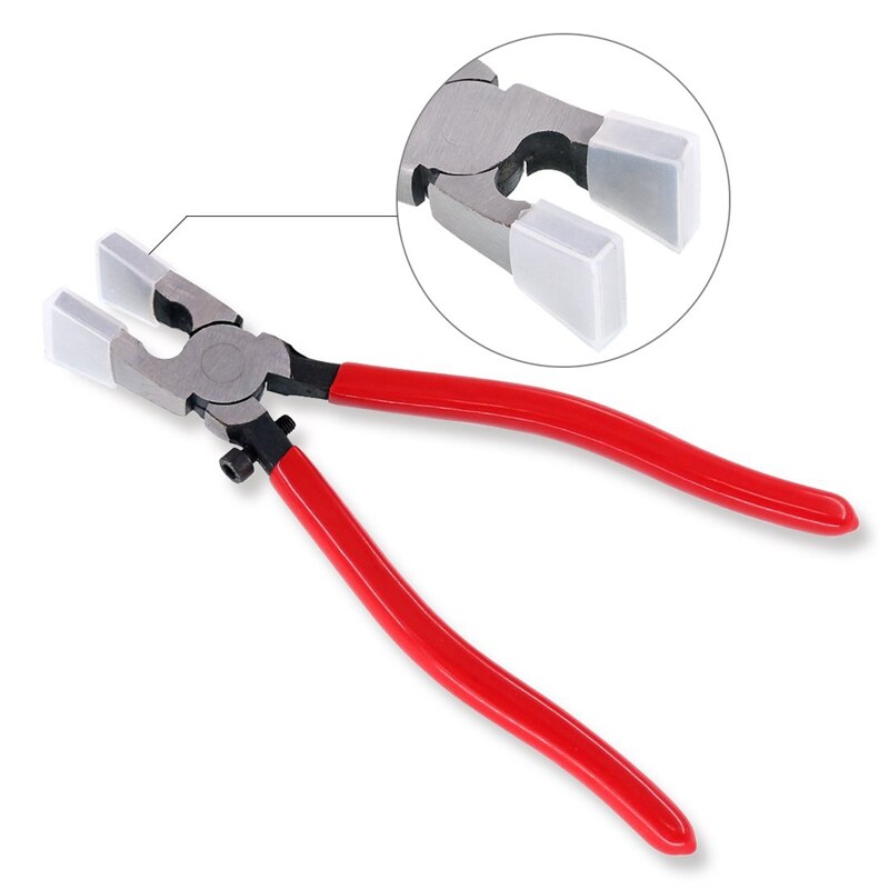 Heavy Duty Key Fob Pliers Tool, Metal Glass Running Pliers With Flat Jaws, Studio Running Pliers Attach Rubber Tips Perfect For