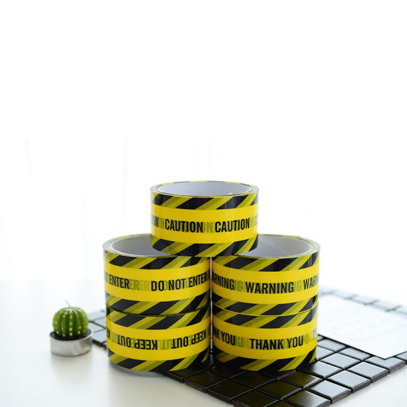 Kk 1 rull 48mm*25m advarselstape sikkerhetslim barrikade vått gulv forsiktig tape!