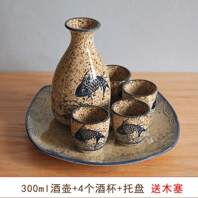 Japansk keramikk sake vinsett hvit gul sprit flaggegryte retro liten vinkoppdress antikk separator tradisjon vintøy: 11