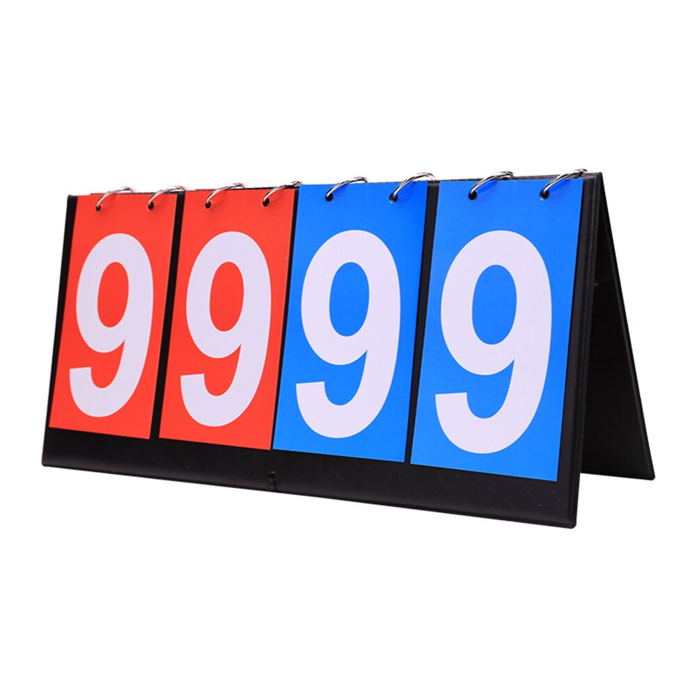 Team Sport Ring 4 Digit Scoreboard Basketball Badminton Count Down Table Tennis Competitions Manual Foldable Football Portable