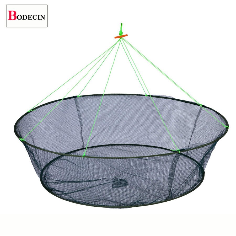 Foldable Fishing Landing Net Crayfish Catcher Casting Network Mesh For Fish Trap/Cage Prawn Bait Crab Shrimp Netting Small