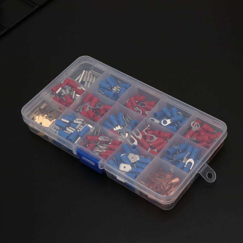 300Pcs Assorted Electrical Wire Terminals Insulated Crimp Connector Set