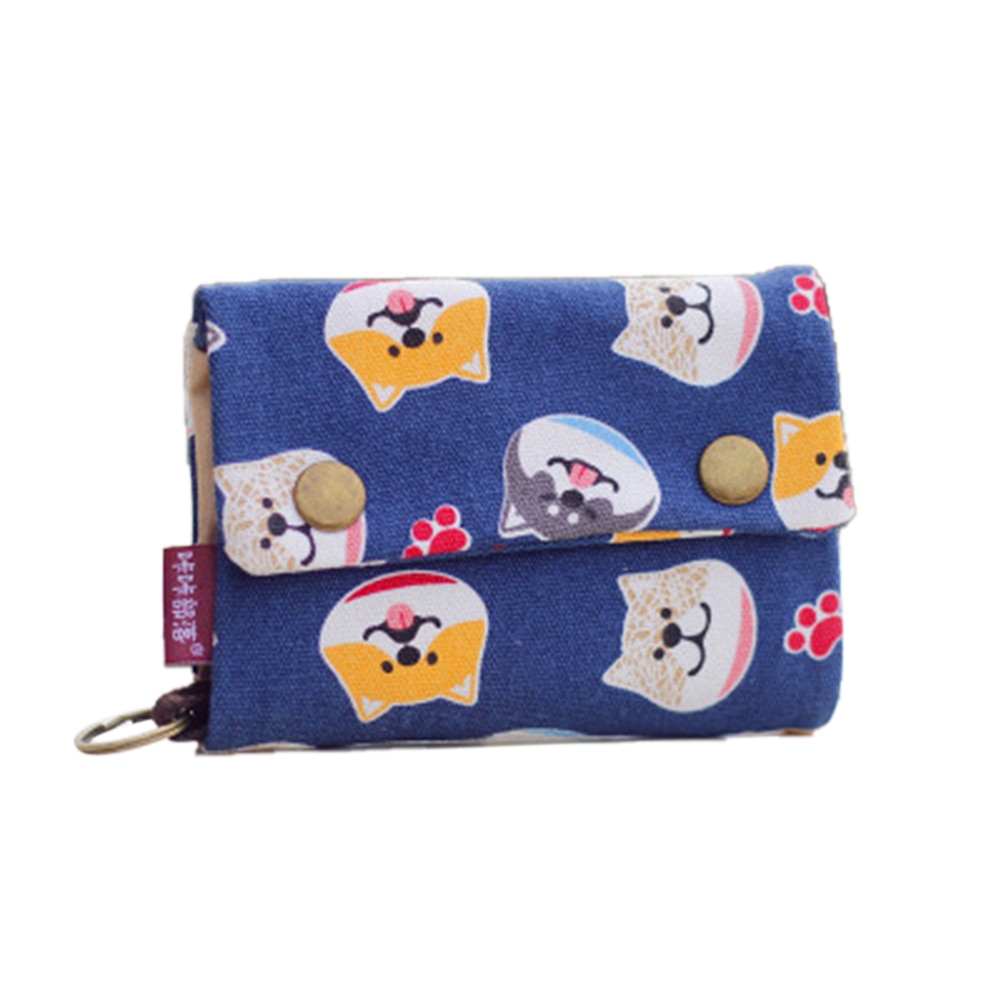 Women Cute Short Wallet Women Girls Cat Holders Card Coin Purse Short Wallets