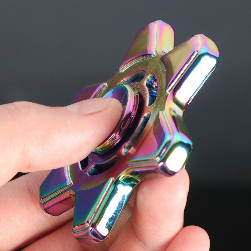 Spinner de mano de metal de juguete tri-spinner de seis estrellas colorido para el autismo y el ADHD niños adultos enfoque mágico de rotación array