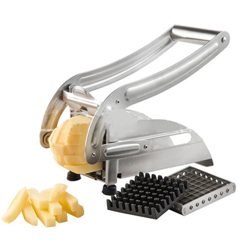 Edelstahl Kartoffel Hacker Lebensmittel Cutter Kartoffeln Karotten Chips Streifen Schneiden Maschine Küche Gerät Werkzeug