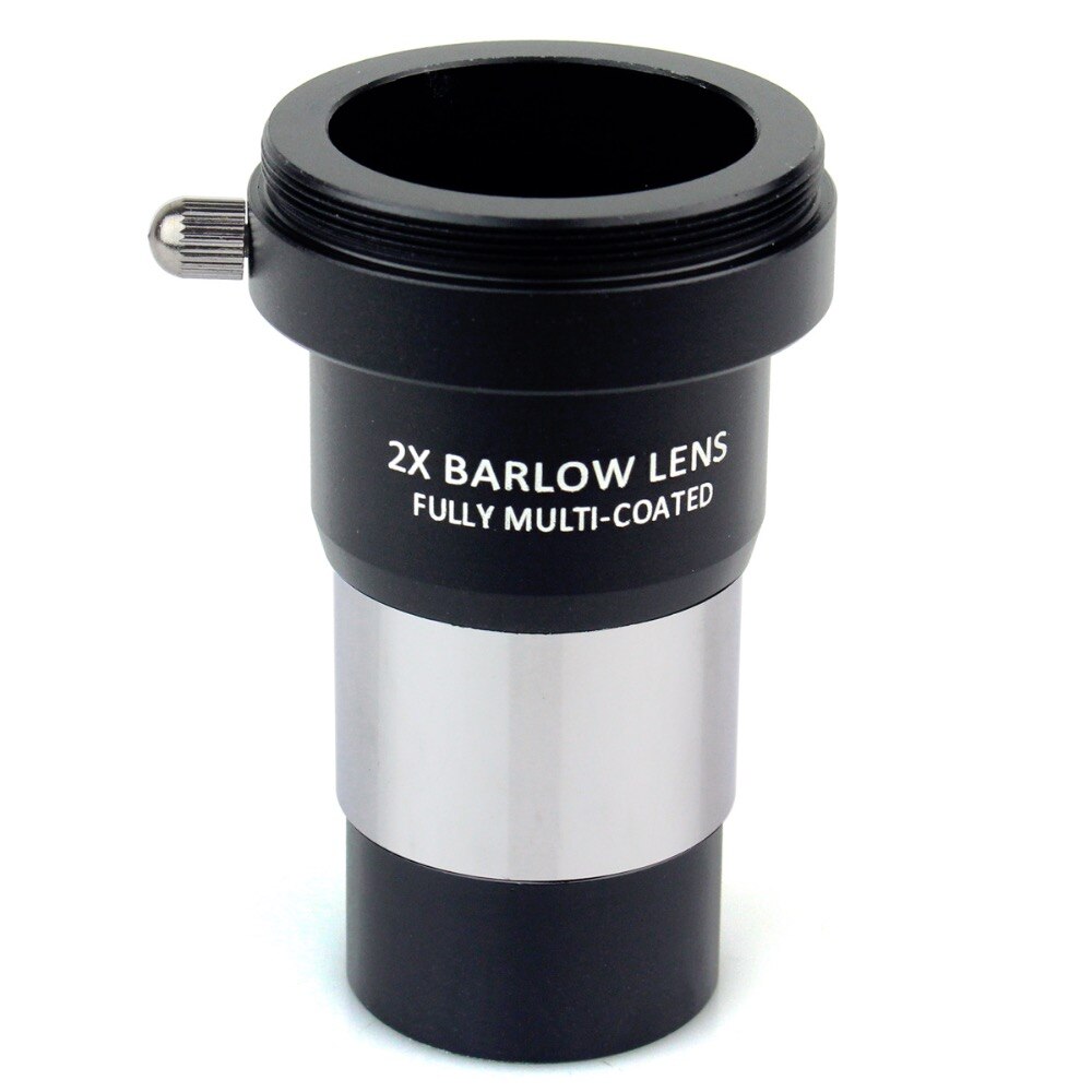 1.25inch 2x Barlow Lens Fully Multi-Coated Metal Camera Connect Interface M42X0.75 Thread for Telescope Eyepieces