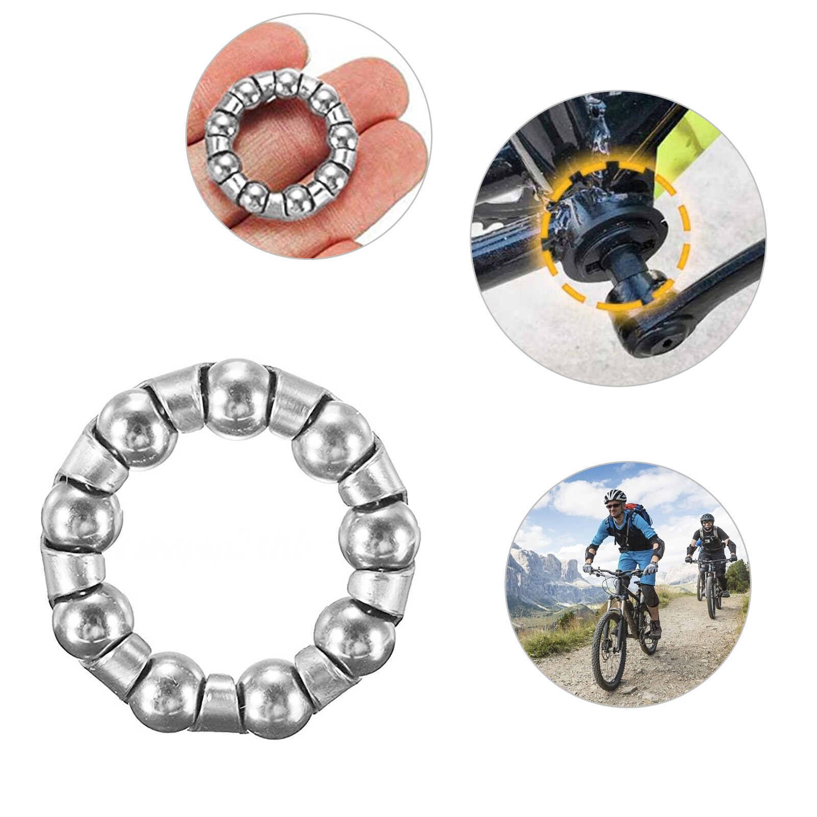 4 stk cykel kugleleje 1/4 tommer  x 9 kugler kuglelejer til cykel krank bund beslag børn stretch cykel