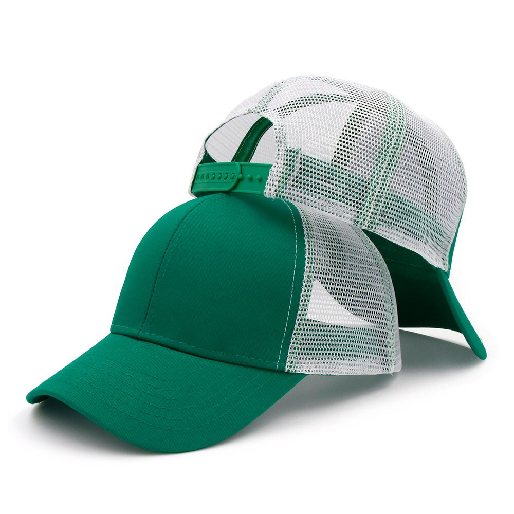 KOEP Type Casual Solid Cotton Truck Cap For Women Men Black White Summer Baseball Cap Cool Mesh Snapback Dad Hats Free Ship: Green-White