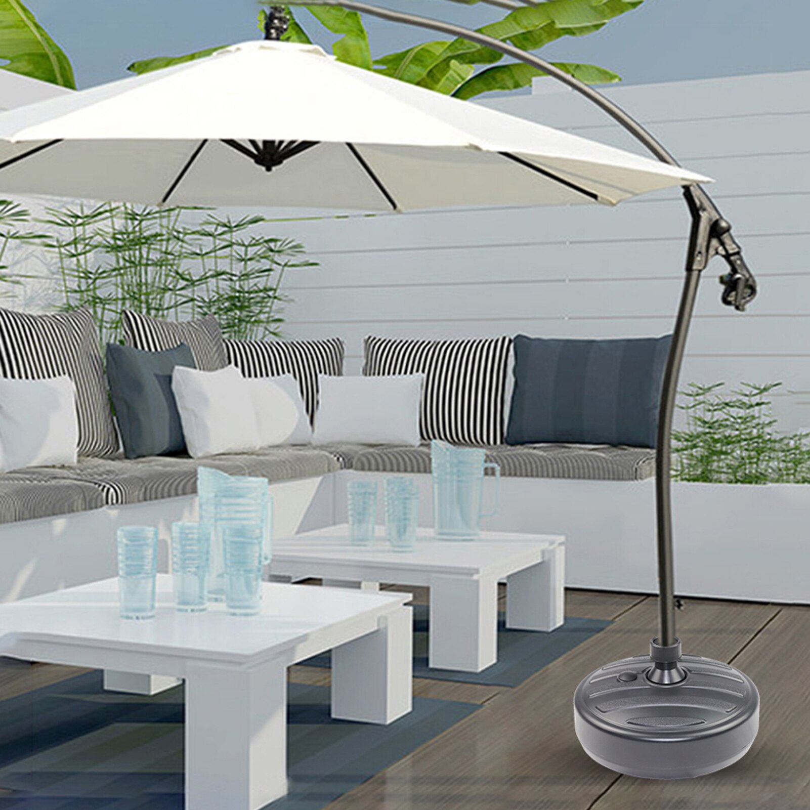 38*38*14cm Patio Umbrella Sunshade Parasol Outdoor Umbrella Base Patio Umbrella Base Outdoor Banana Parasol Umbrell