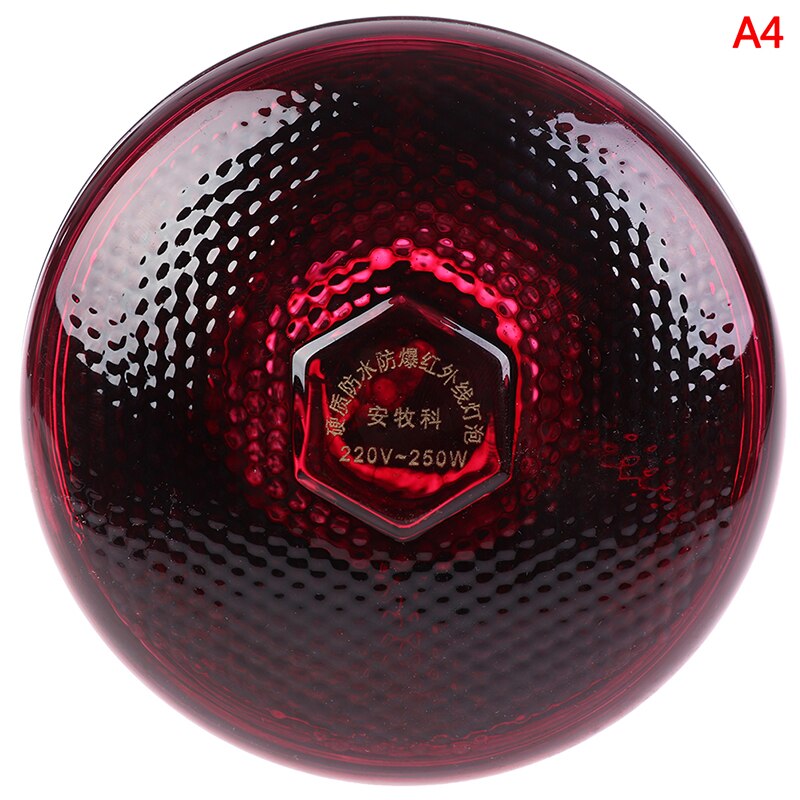 Lámpara térmica inteligente de 220V, 100/150/200/250W/275W, luz LED infrarroja, para incubadora de mascotas, pollo, cerdito, perro y gato: A4 250W