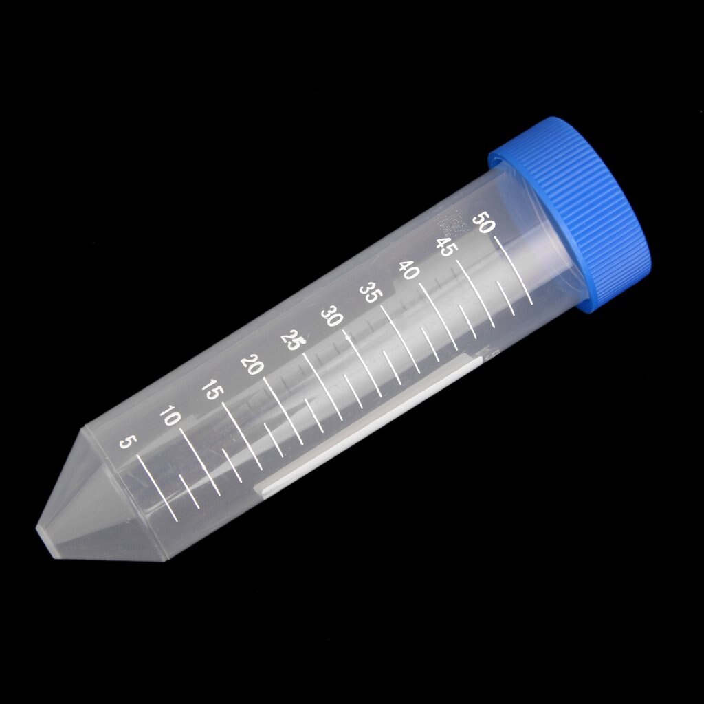 Tubo de centrífuga de plástico, contenedor de prueba de laboratorio, 50Ml, 50 unidades