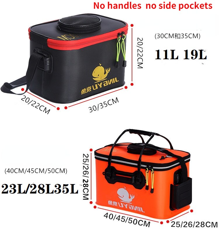 EVA Portable Fishing Bag Folding Thicken Live Fishing Box Tank Bucket Camping Fishing Tackle Fishbox Storage Bag fishing gear
