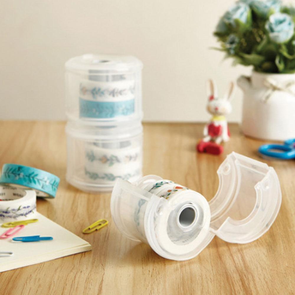 Simple Washi Tape Dispenser Office Supplies Transparent Tape Holder Diytape Peripheral Tool Kawaii Japanese Stationery