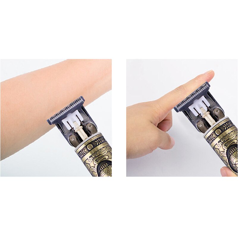 Electric Pro T-Outliner Trimmer Men Hair Clipper Carving Carbon Fiber Metal Powerful Hair Cutter for Men