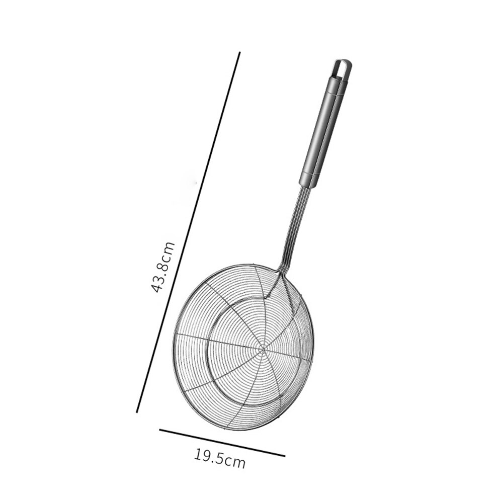 Stainless Steel Skimmer Long Handle Kitchen Cooking And Frying Spider Skimmer Fried Noodle Strainer Tool Kitchen Utensil: XL