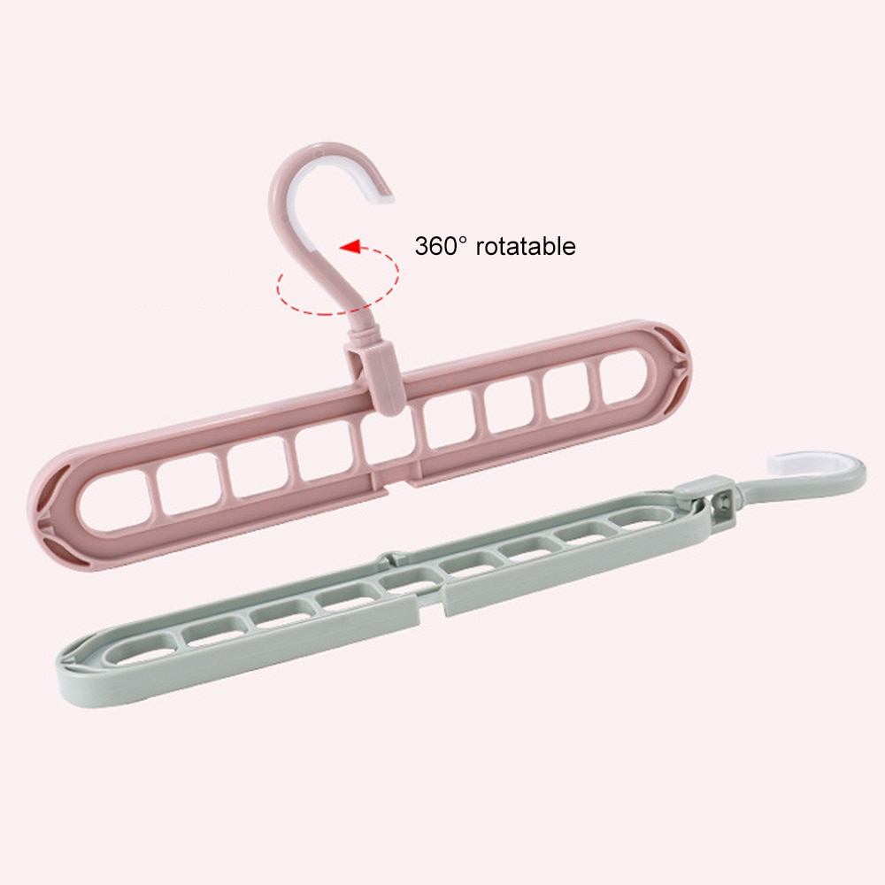 1/3/5/7 Pcs Plastic Opbergrek Met 9 Gat Kleerhanger Handdoek Haak Closet organizer Ruimtebesparend Praktische Hanger