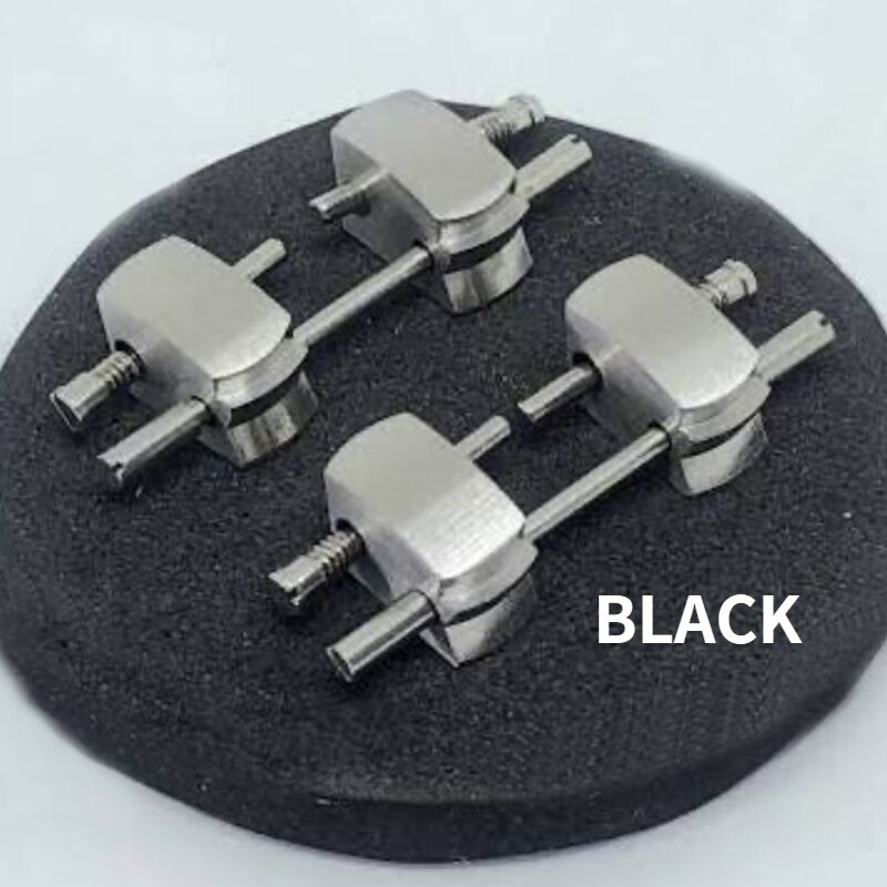 Butterfly buckle GA2100 3rd Modified Accessories Strap GA2100 Gen3 Rubber Strap Adapter for Casio G-SHOCK GA2100 Stainless steel: black-A pair