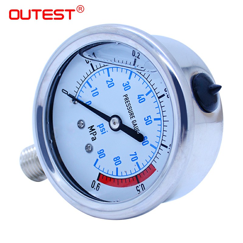 OUTEST 0-60MPa Radial stainless steel manometer pressure gauge Air oil water Hydraulic Pressure gauge Thread G1/4