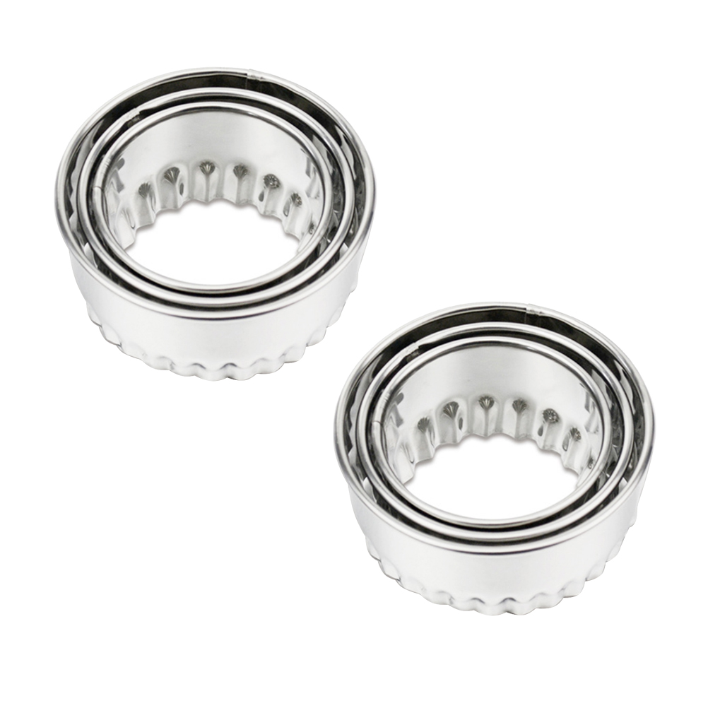 3pcs Stainless Steel Dumpling Wrapper Mold Baking Kitchen Cookie Doughnut Muffin Scone Sandwich Bread Crust Cutter tools