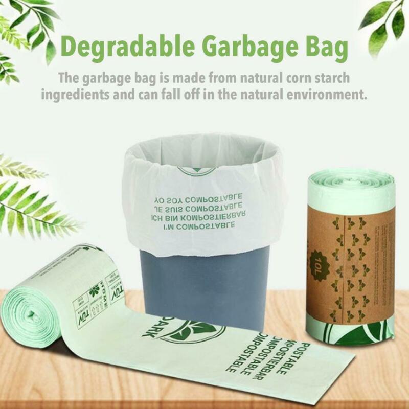 Sacos de lixo biodegradáveis da proteção ambiental 50 sacos de lixo compostáveis da cozinha