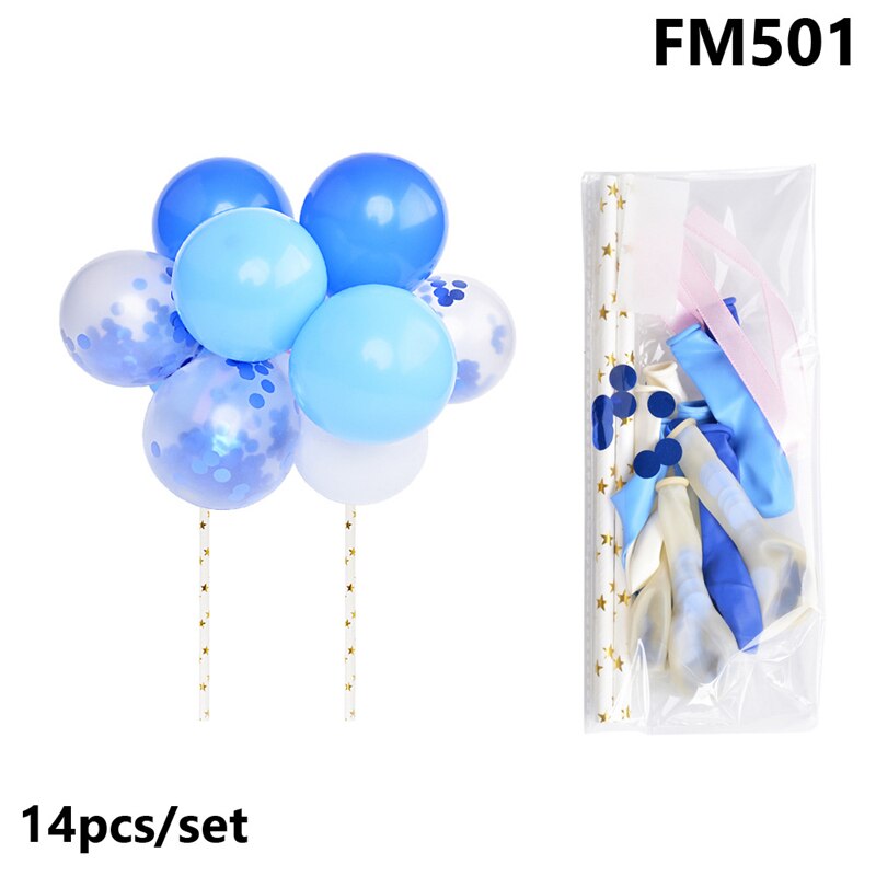 Balloons Cake Topper Cloud Shape Confetti Balloon Cake Topper With Paper Straw for Birthday Baby Shower Wedding Party Decoration: 5