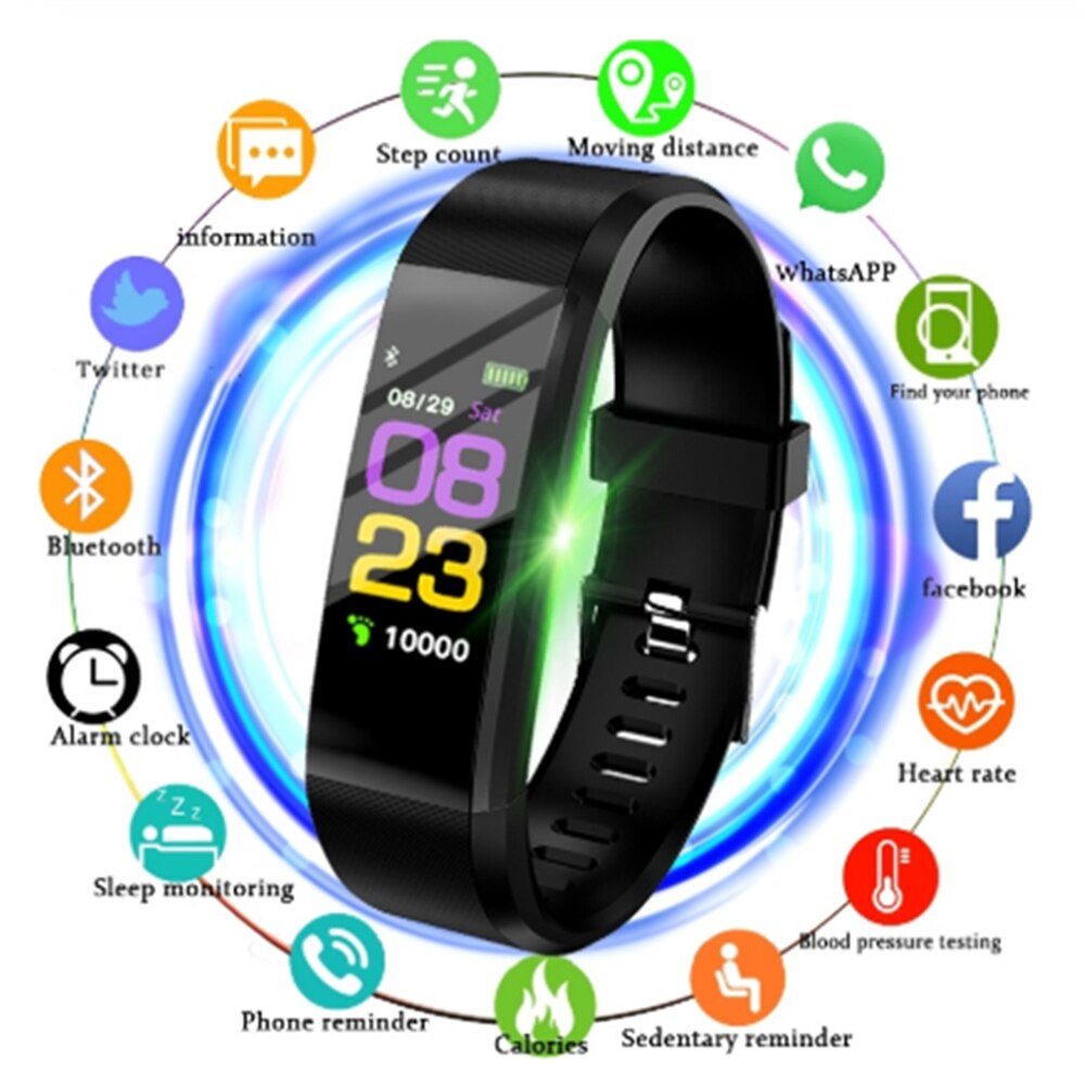 Bracelet Heart Rate Blood Pressure Smart Band Fitness Tracker Smartband Bluetooth Wristband for fitbits Smart Watch