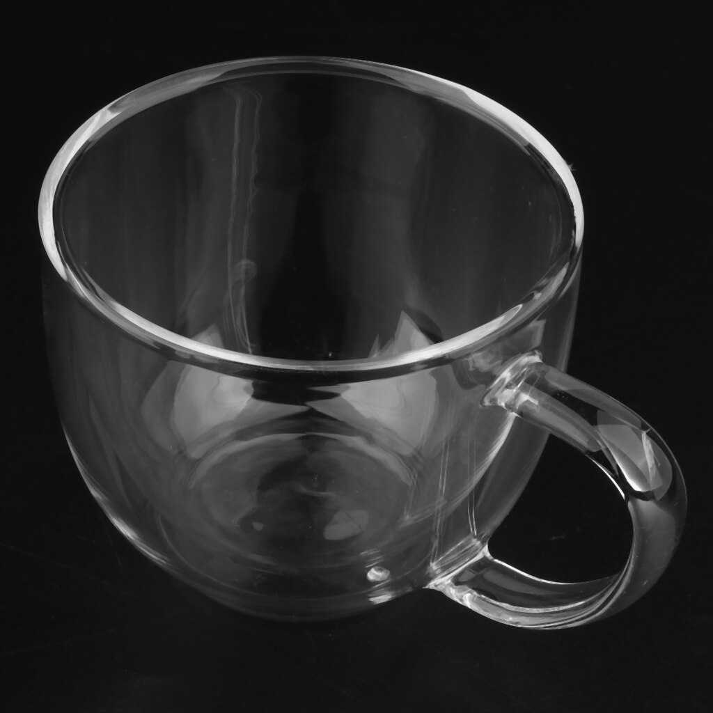 Double Wall Glass Espresso Cup Mugs & Handle 200ml BPA-Free Cappuccino Mugs