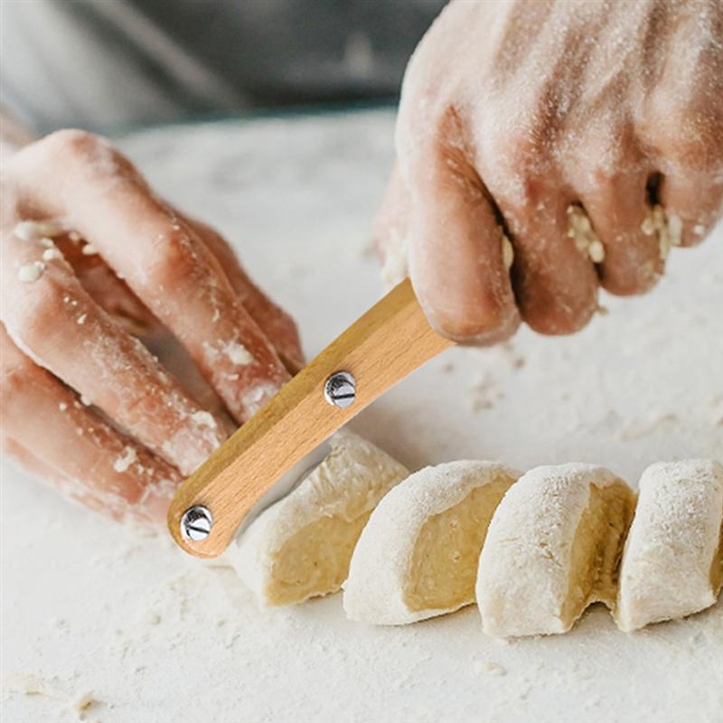 1 Set Stainless Steel Wooden Dough Scoring Knives Grandado