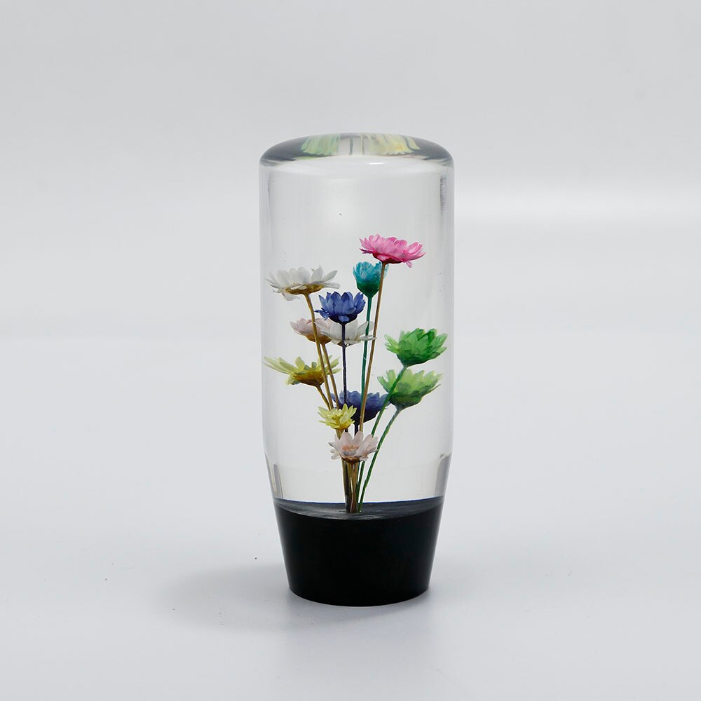 Car Styling Crystal Bubble Shift Gear Knob With Real Flowers 15CM /10CM: 10cm