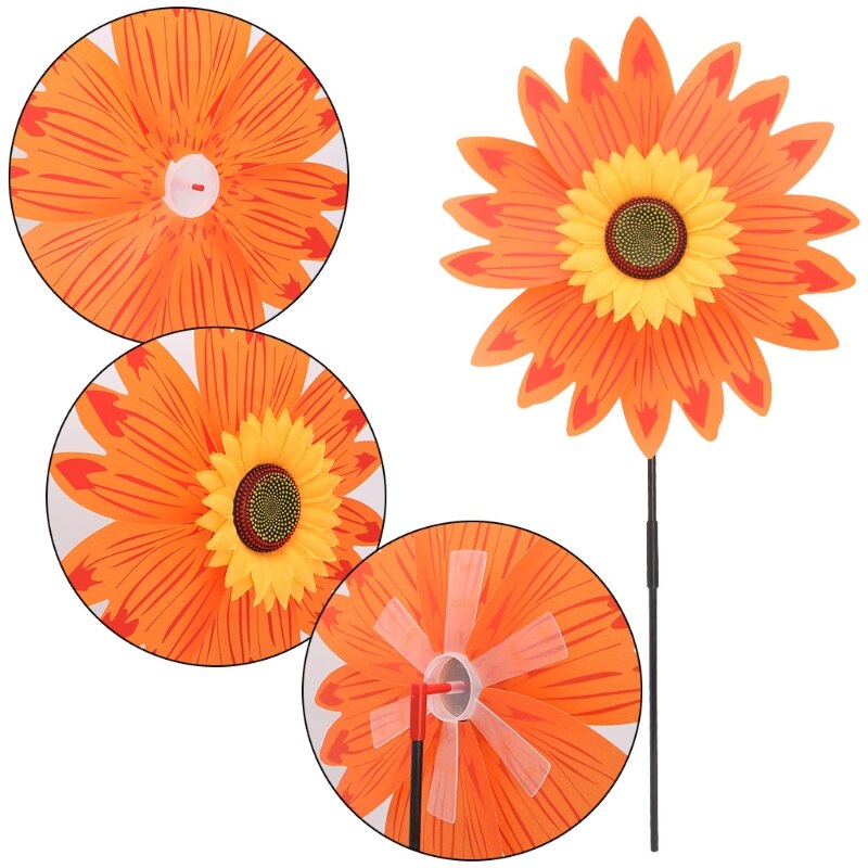 28\" Child DIY Colorful Sunflower Windmill Toy Children Outdoor Activities Toy T5EC: J Style