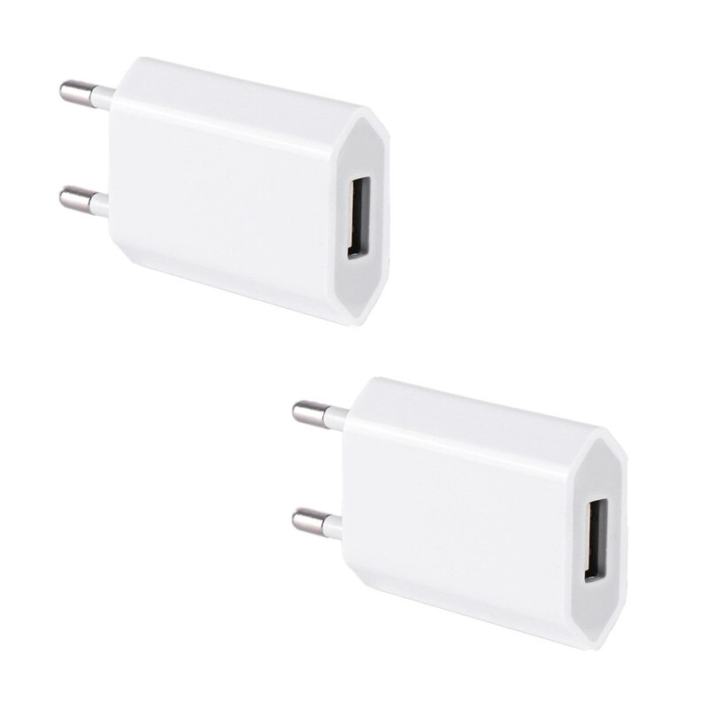 Voor Apple Lader Iphone Se 11 X Xr 5 6 6S 7 8 Plus Ipad Mini 2 3 reizen Muur Plug Usb Adapter Lader Usb Data Kabel 2 Stuks: 2 PCS EU Charger