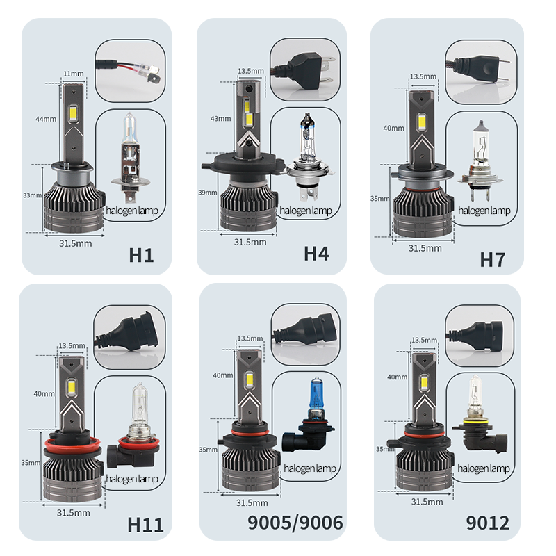 LED H4 H7 H11 9005 9006 9012 Auton Ajovalopolttimo 75W 8000LM CSP