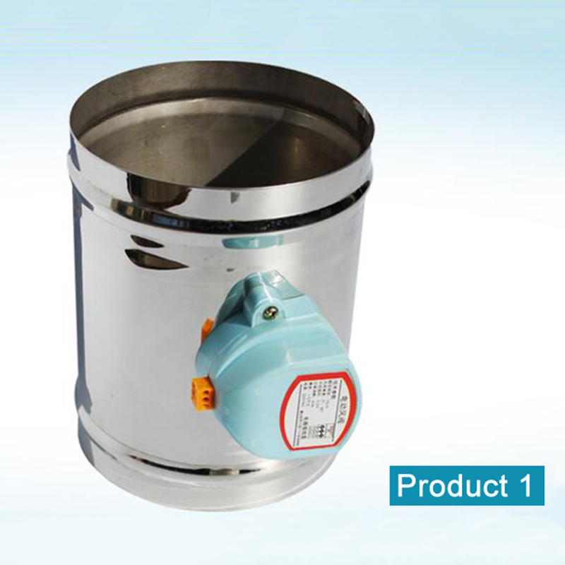 125 Mm Rvs Air Demper Klep Hvac Elektrische Luchtkanaal Gemotoriseerde Demper Voor 5 Inch Ventilatie Pijp Ventiel 220V
