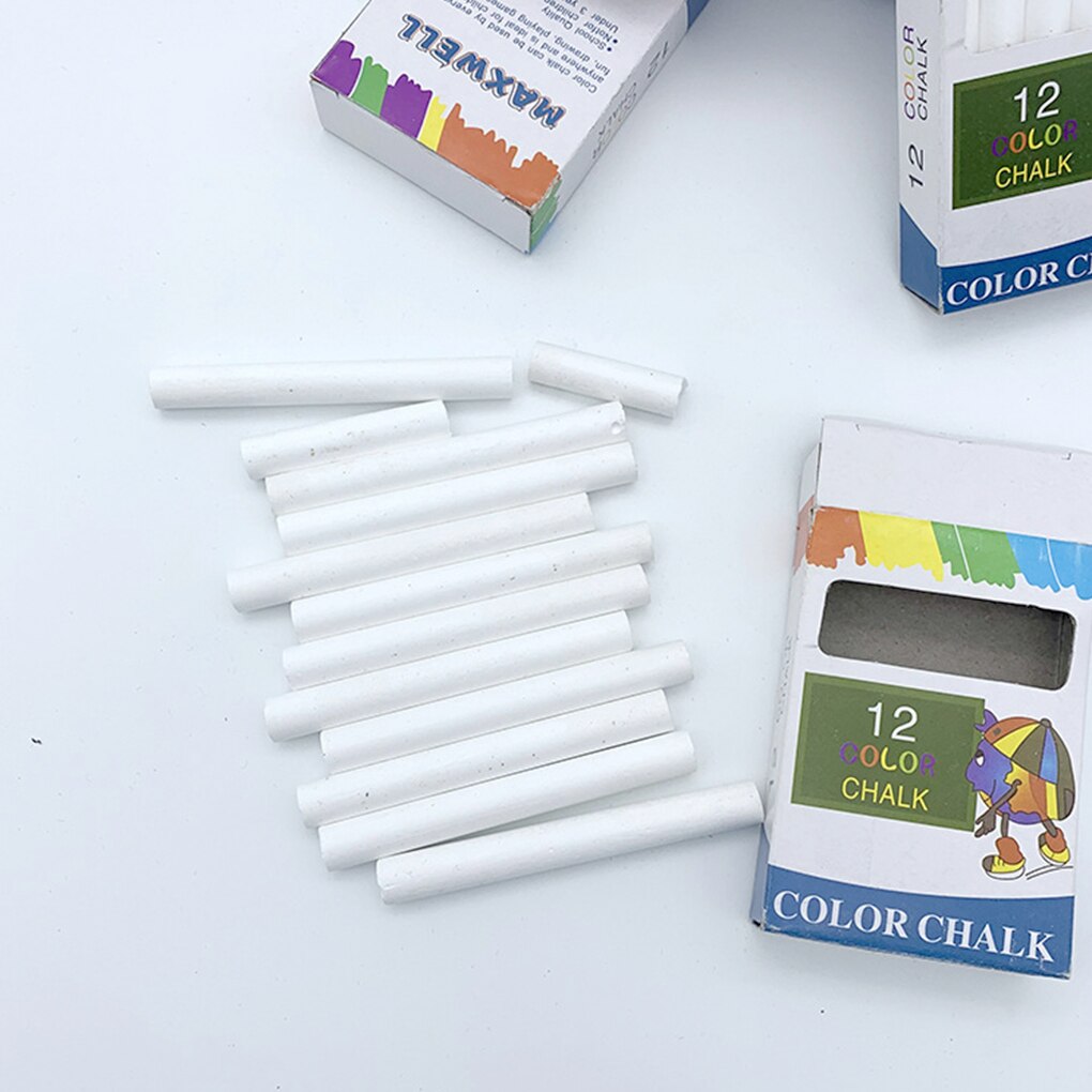 12 sztuk/partia kreda bezpyłowa kreda rysunek kredki robić tablicy stacjonarne biuro szkolne akcesoria 6 kolorów