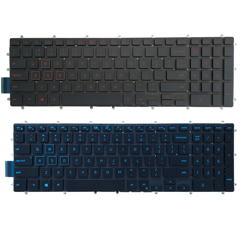 US laptop Keyboard for Dell Inspiron G3 15 3579 3779 G5 15 5587 G7 15 7588 blue/red/white