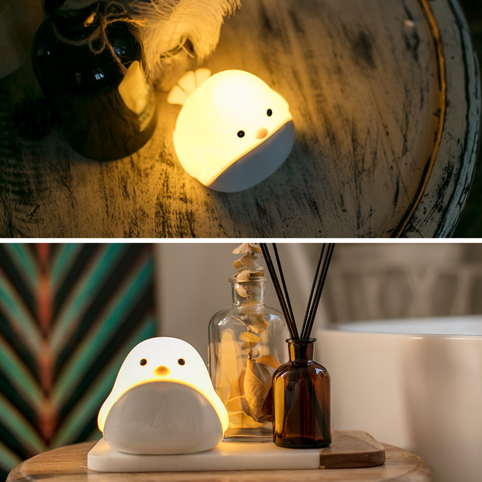 Endurance USB Charging Luminous Night Light Alarm Clock For Student Kids Sleeping Clock Easy Operation Rechargeable