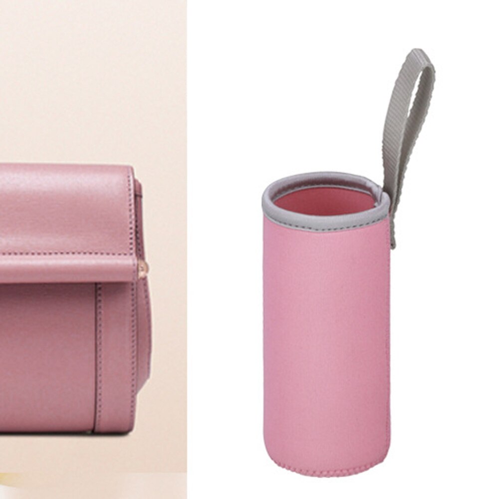 550ML Water Bottle Carrier Bag Pouch Cover Insulated Water Bottle Holder Cup Sets Great for Stainless Steel Glass or Siz: Pink