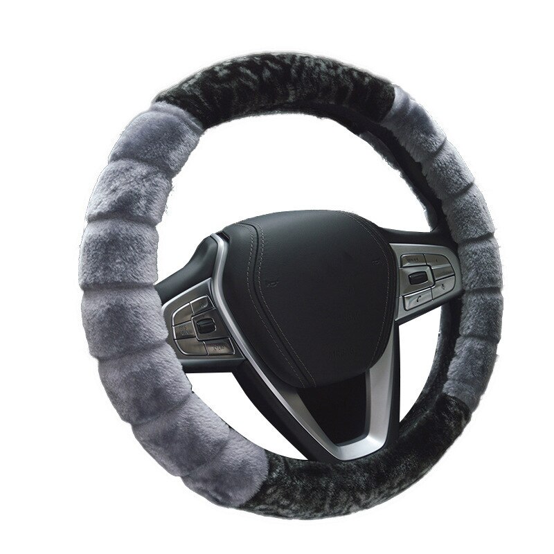 Comfortabele zachte pluche auto stuurwielhoes winter warme bont stuurwielhoes autodecoratie relive stuurwiel