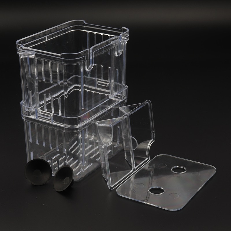 High Transparent Acrylic Self Floating Fish Breeding Isolation Box Aquarium Breeder 2-Layer Fish House Home Hatching Incubator