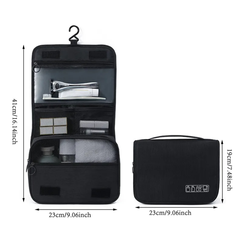 Neceser grande de viaje colgante para hombre y mujer, neceser de maquillaje necesario, estuches de tocador de belleza, organizador, almacenamiento de accesorios, bolsa de lavado