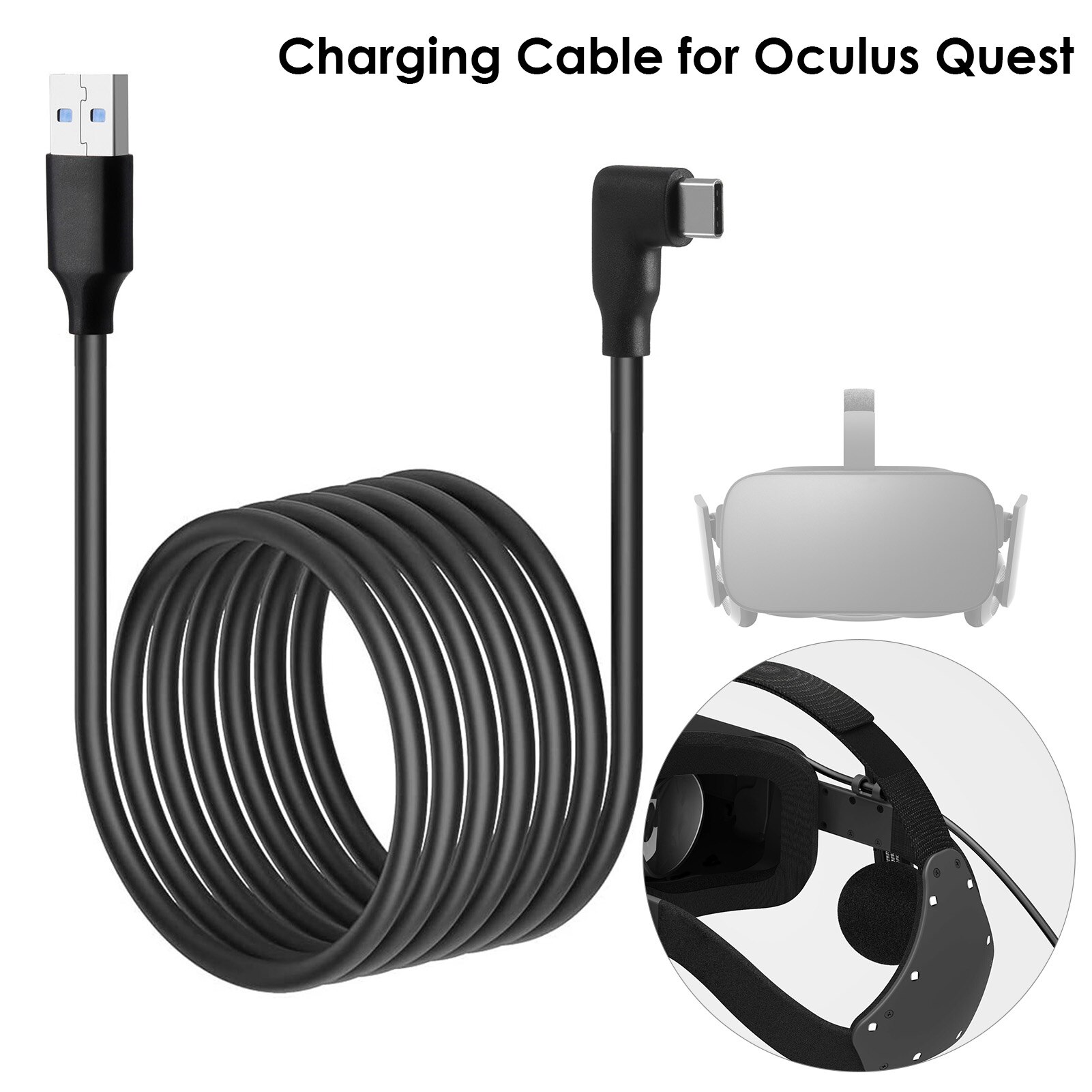 5M USB 3.0 tipo C linea dati per Oculus Quest 2 collegamento auricolare cavo di ricarica dati trasferimento tipo-c al cavo USB-A accessori VR