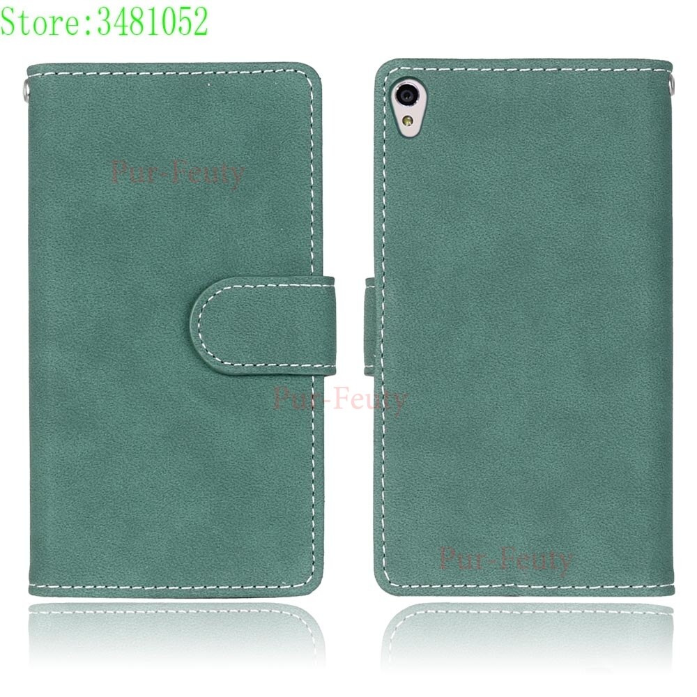 Flip Telefoon Case voor Sony Xperia XA LTE F3111 F3112 F3116 Retro Wallet Card Slot PU leather case voor Sony F 3111 3112 Phone bag: Green