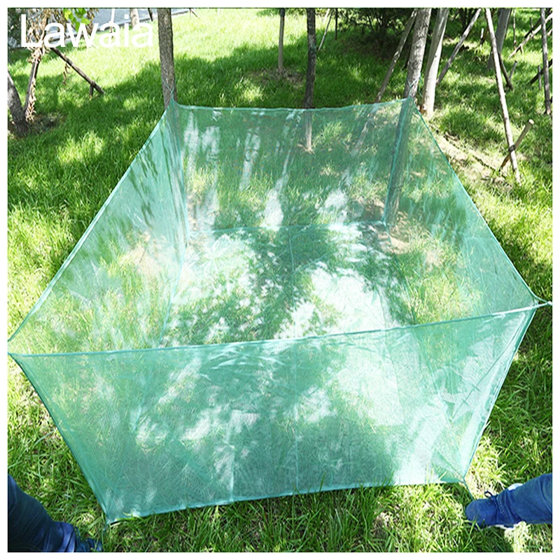 Lawaia Fish Net Cage Netting Fish Breeding Cage No Cover Crayfish Network Stake Net Pond Fish Farming Aquaculture Small Mesh