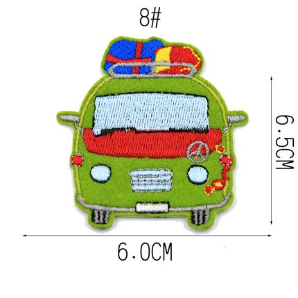 Geborduurde Auto Ijzer op Patches voor kleding Kinderen jeans DIY Badge Stof Stickers Applique Borduurwerk Patch Voor Kleding: 8