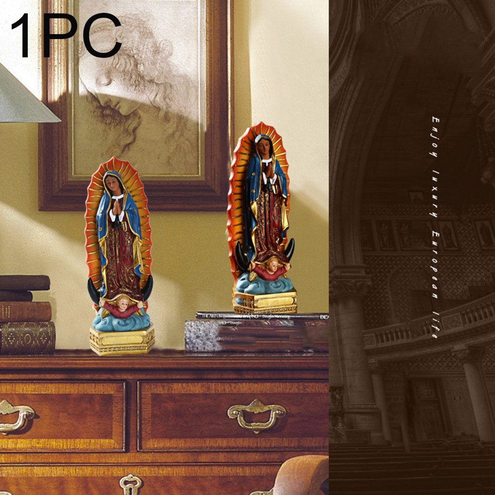 Display Ornamenten Mexicaanse Europese Home Decor Hars Beeldje Desktop Religieuze Christian Bruiloft Virgin Mary Standbeelden