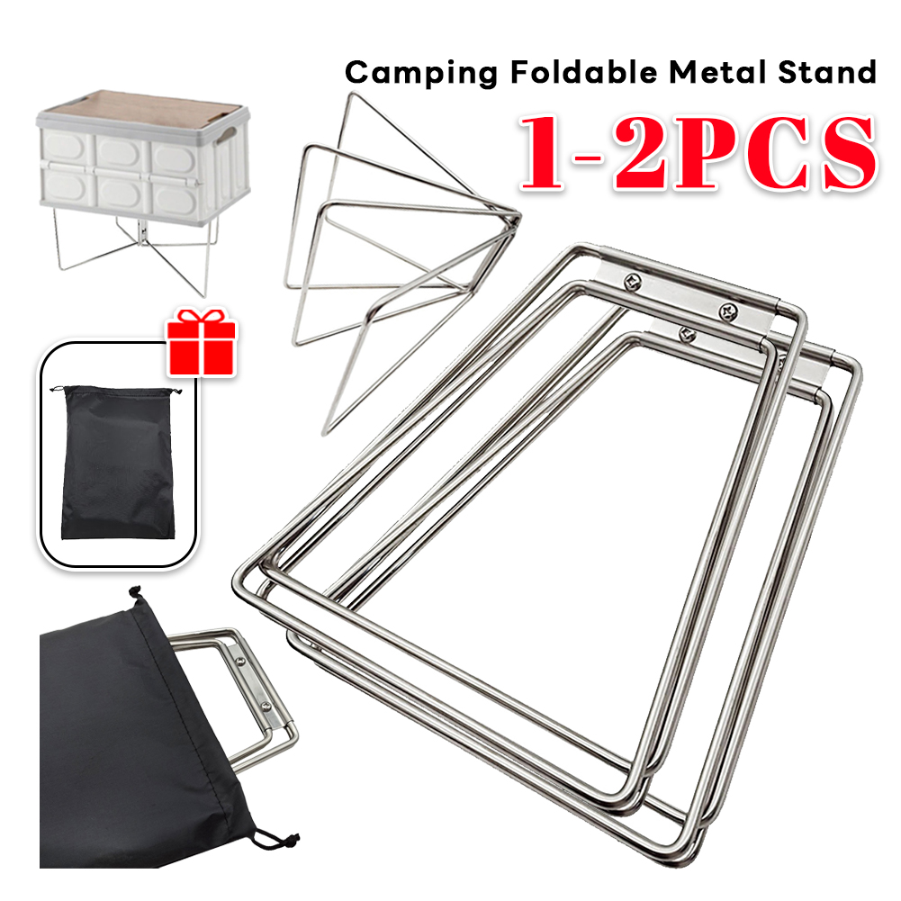 Camping Box Stand Aluminium Box Stand Roestvrijstalen Organizer Box Opvouwbare standaard Koelbox Stand Container Houder Plank