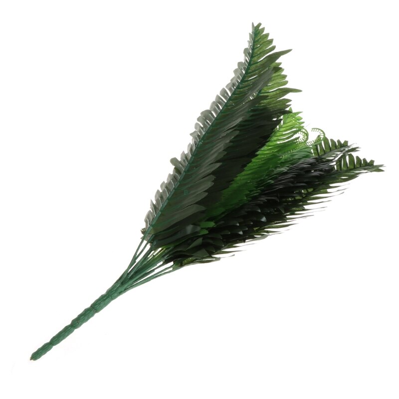 1 Bunch 18 Heads Artificial Silk Plants Cycas Palm Tree Garden Home Decoration D7WE