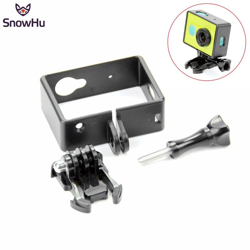 SnowHu Behuizing Side Frame Case Mount Bescherm Frame Met Mount Adapter Voor Xiaomi YI Voor XiaoYi Actie Camera Accessoires LD05