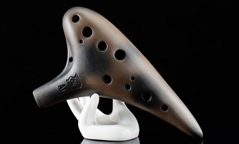 Geraucht brennen ton 12 löcher ton AC flöte Ocarina musik instrument Alto C ocarina große sound