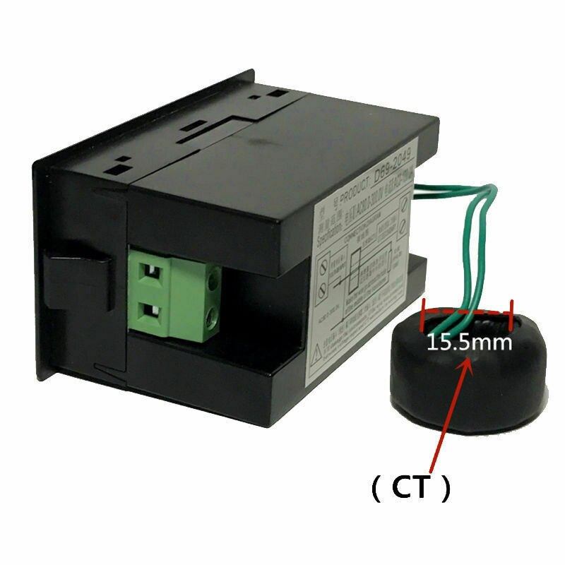 6 in 1 AC Monitor D69-2058 AC Digital Voltage and Current Power Frequency Factor Electricity Meter Multi-Function Power Monitor